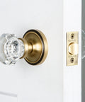 Classic Rosette Waldorf Octagonal Crystal Door Knob For Interior Doors With Timeless Style And Durable Finish Vintage Vibe Premium Craftsmanship And Finish Options