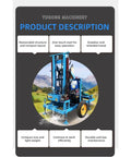 Portable Water Well Drilling Rig With Hydraulic Drive For Small Farms Residential Lots and Groundwater Projects, Crawler-mounted