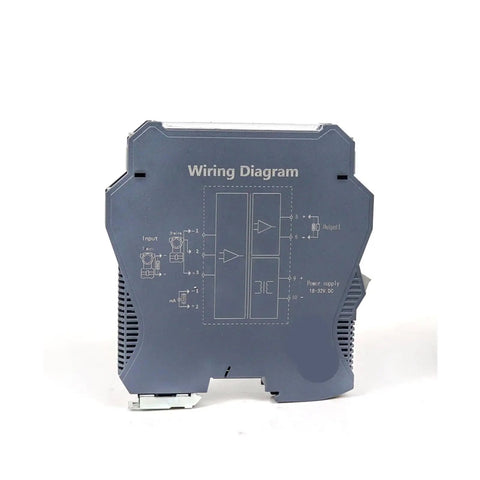 Wiring diagram on Heavy Duty Two Channel Signal Conditioner And Isolation Converter Module top view for clear setup details.