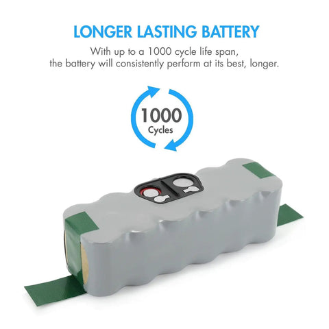 Replacement 14.4V NiMH Battery 3850mAh For iRobot Roomba 800 700 600 500 Series Up To 1000 Cycles