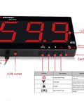 Digital Sound Level Meter With Large LCD Display showing 59.9 dB, featuring audio outlet, USB port, and control buttons for noise measurements.