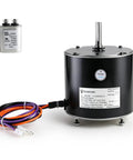 Premium Condenser Fan Motor 1/3 HP 1075 RPM 208 230V AC with copper core and wiring, ideal for HVAC systems.