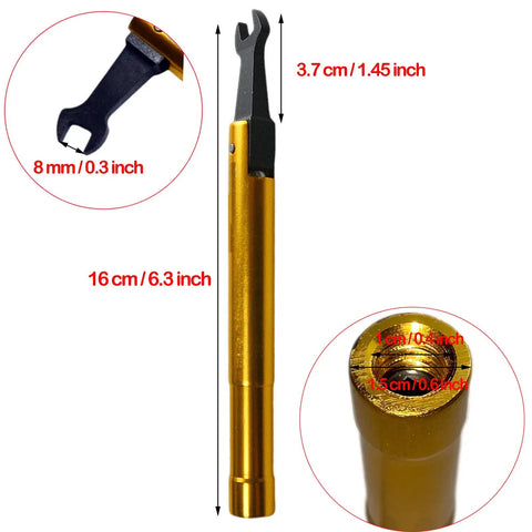 1Nm Torque Wrench For SMA 8mm RF Connector Coax Adapter And Microwave Measurements, High Accuracy 1 Percent, side view