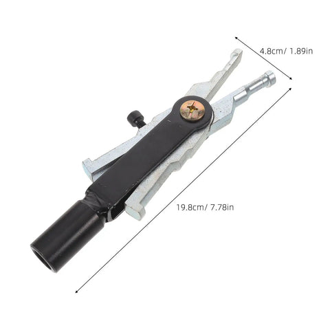 Blind Hole Collet Bearing Puller For Internal Extraction With Expandable Collets 7.8 Inch tool showing size dimensions