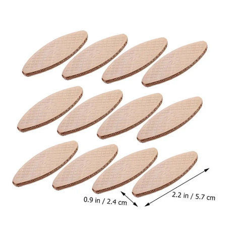 100 Pcs Wood Joining Biscuits Beech Wood Board Connection Kit For Tenon Machines And Biscuit Joiners DIY Carpentry And Woodworking Gear