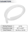 Silicone Vacuum Hose For Cars High Temperature Clear Tubing 3.3 Ft Long 3/8 Inch Inner Diameter 10mm 2.5mm Wall Thickness