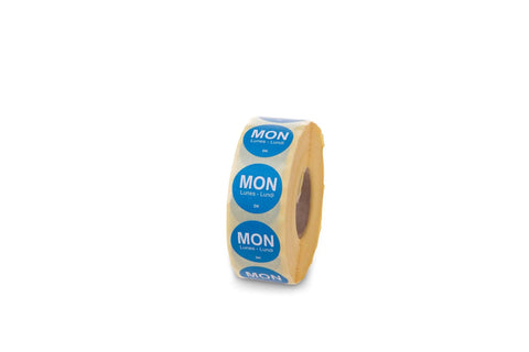 Day Of The Week Three Quarters Inch Circle Permanent Labels Mon Through Sun With Dispenser Included Seven Thousand Labels