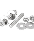 Stainless Steel Threaded Rod Connector Kit 2 Pack With Double Ended Studs For Through Mounting And Spacing M10 304 Grade Includes Oversized Washers