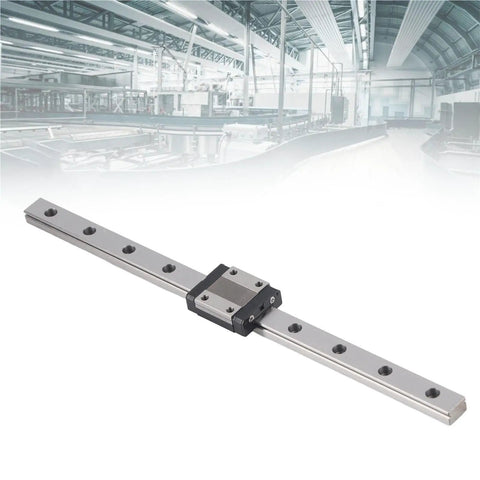 Mgn12 Aluminum Linear Motion Guide Slider Set High Precision Slide Rails For 3D Printers with black carriage block.