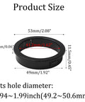 8 Pack Black Snap In Grommets For 50mm Knockout Holes Nylon Insulating Bushing Inner 41.2mm Outer 53mm Height 11.5mm