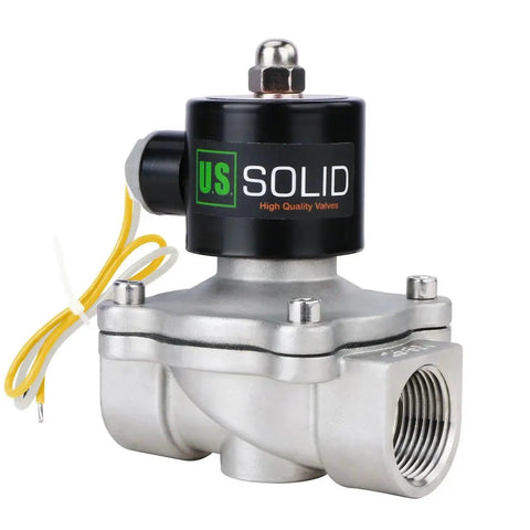 Heavy Duty 1 Inch Stainless Steel Electric Solenoid Valve 110VAC Normally Closed for air, water, gasoline, diesel fuel and more