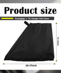Built Tough Magnetic Electric Vehicle Charger Cover With Premium All Weather Shielding And Tear Resistant Oxford Fabric, 20.47x16.41 inches.