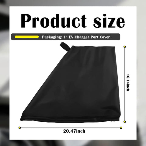 Built Tough Magnetic Electric Vehicle Charger Cover With Premium All Weather Shielding And Tear Resistant Oxford Fabric, 20.47x16.41 inches.