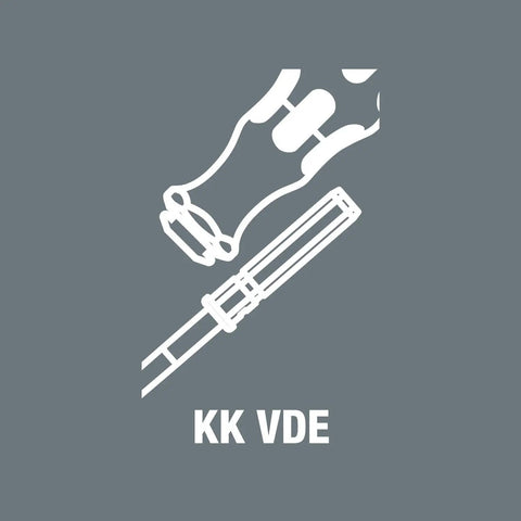 Illustration of Insulated Kraftform Kompakt VDE Blade Set With 60i 62i 65i 18, showing handle and blade.