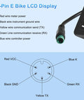 Diagram showing wiring of Waterproof 5 Pin LCD Display GD01 For E Bike Electric Bicycle Controller Monitor.