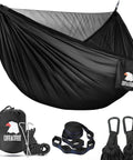 Double Camping Hammock With Ultra Strong Straps And Aluminum Stakes Lightweight Portable Hammock That Holds Up To 772 Lbs displayed
