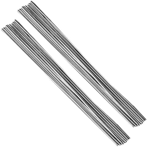 Low Temp Aluminum Welding Rods 20 Pack Flux Free Cored Wire For Quick Welds And Surfacing 0.08 x 10 In, 2 x 250 Mm, shown flat
