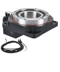 Precision Rotary Turntable With Hollow Shaft Stepper Motor Drive Smooth 360 Degree Electric Swivel Base showing a close-up of the drive mechanism.