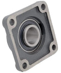Two-Pack 4-Bolt Flange Mount Ball Bearing Unit UC208-24 Insert Bearing With Cast Iron Housing FS208, 1-1/2 Inch Bore Shaft