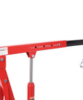 Straight Up Heavy Duty Folding Engine Hoist Cherry Picker Shop Crane With 1500 Lb Capacity adjustable boom and load ratings shown.