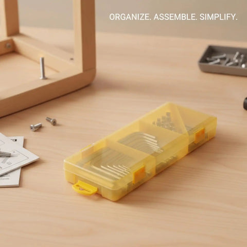 Rock Solid Pvc Hex Key Set With Secure Case That Keeps Nine Essential Wrenches Safe For Easy Furniture Assembly And Quick Home Repairs Anywhere