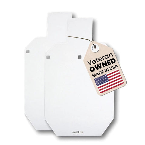 Heavy Duty AR500 Steel Silhouette Targets 12x20 2 Pack For Rifle And Pistol Range Practice Three Eighths Inch Thick Laser Cut Plates