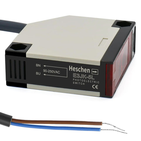 Photoelectric Sensor Switch E3JK 5DM1 5L AC 90 to 250V bijection type with black housing and relay output
