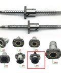 Rock Solid Precision Ball Screw With Ball Nut SFE1616 C7, 16mm Diameter, 800mm Travel for CNC Machines and Automation, shown in set.