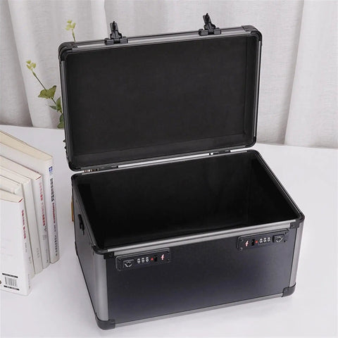Lightweight Aluminum Toolbox With Dual Password Lock Portable Organizer For Tools Crafts And Hobby Gear Built To Last And Easy To Carry