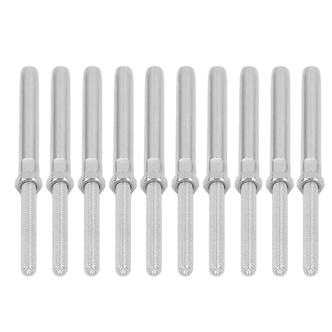 10 Pcs Stainless Steel Thread Swage Lag Screws Kit For Cable Handrail Hardware No Jam Design With High Strength Heavy Duty Rock Solid Wire