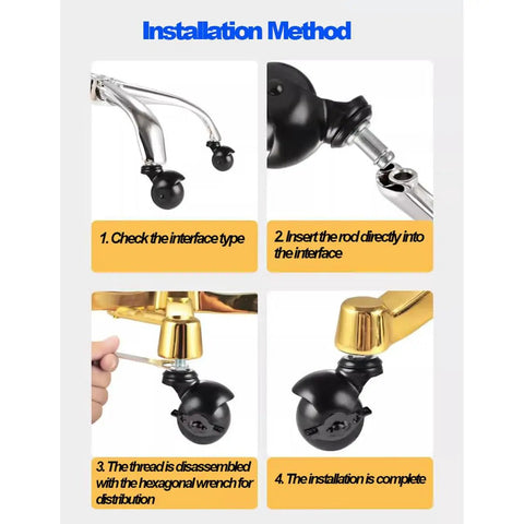 Installation method for Heavy Duty Vintage Furniture Casters With Ridiculously Smooth Rolling Swivel Antique Ball Wheels.
