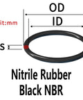 Killer Heavy Duty Rubber O Ring Sealing Kit Black Assortment 10 Mm To 200 Mm Outer Diameter Fits Pipelines Industrial Systems Automotive Low Pressure Hydraulics No Stress Fixes Top Notch Tool Get Job Done Right First Time Now NBR ring size diagram