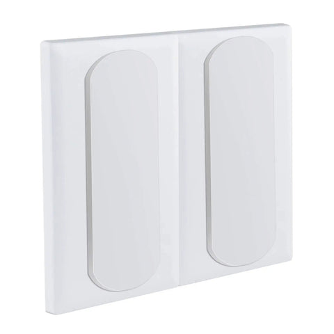 Front view of Magnetic Light Switch Guard Covers for flat modern switches and toggle switches, indoor outdoor use, 4 pack.