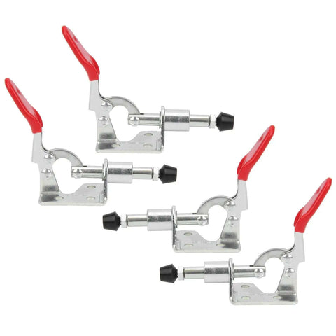Heavy Duty Toggle Clamp Set 4 Pack Fixed Lock 45kg Load Capacity With Push Pull Grip Durable Galvanized Iron Hand Tool GH 301AM