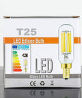 Dimmable E12 LED Bulb 8W Equal 100W Daylight 4000K 360 Degree Beam T6 T25 Candelabra Replacement box front view