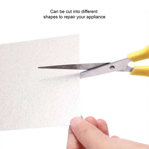 Cutting Mica Plates Sheets For Microwave Waveguide Four Pack Heat Insulation Boards to size with scissors for oven repair.