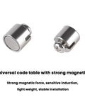 2 Pack Universal Bike Speedometer Magnet Set For Bicycle Computers, silver waterproof spoke sensor, shown close-up