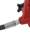 Close-up of hydraulic component from Heavy Duty Auto Body Frame Repair Tool Kit With Storage Case Red - 15-Piece Set