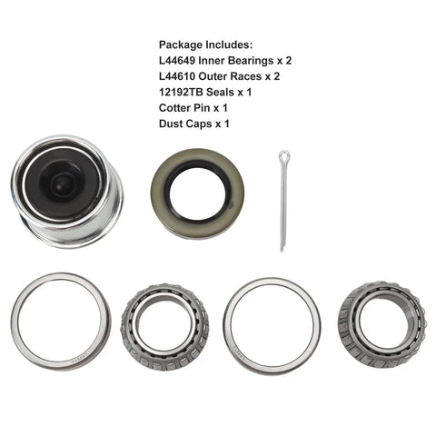 Trailer Wheel Hub Bearings Kit Built Beefy And Tough As Nails Heavy Duty Axle Bearing Set With L44649 L44610 Bearings Grease Seal