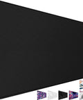 Beast Mode Massive Gaming Mouse Pad Desk Mat 31.5x15.7 Inches with Stitched Edges, Non Slip, Waterproof Rubber Base, Black Front View