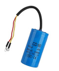 Heavy Duty Cd60 Operating Capacitor 250V Ac For Ac And Motors That Actually Works A Durable Electrical Component To Fix Your Fan And Keep You Cool Without The Headache Today blue capacitor with wires.