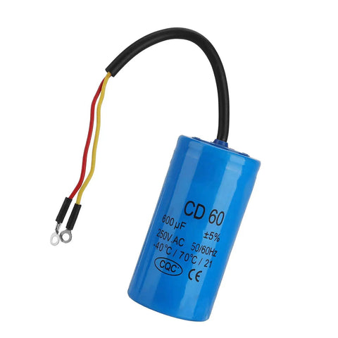 Heavy Duty Cd60 Operating Capacitor 250V Ac For Ac And Motors That Actually Works A Durable Electrical Component To Fix Your Fan And Keep You Cool Without The Headache Today blue capacitor with wires.