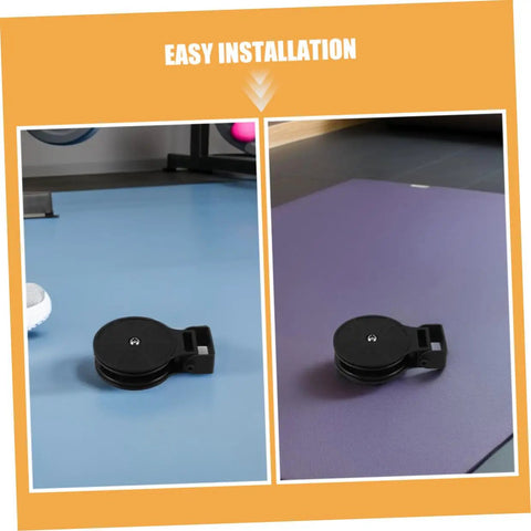 2 Pack Fitness Pulley System With Bearing For Cable Machine Attachments, Gym Pulley Wheel For Home Gym Strength Training, Lifting Roller For Smooth Rolling And Effortless Gains black pulley on gym mats