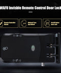 Hella Reliable Dual Motor Smart Lock With Remote Control Deadbolt and Seamless Backup System For Zero Drama Room Security and Slick Keyless Entry Access, close-up of lock features.