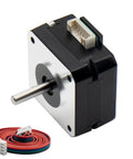 Nema 17 Bipolar Stepper Motor 1.3A 15.5Ncm Torque 1.8 Degree Step 4 lead with 1m cable and connector shown side view