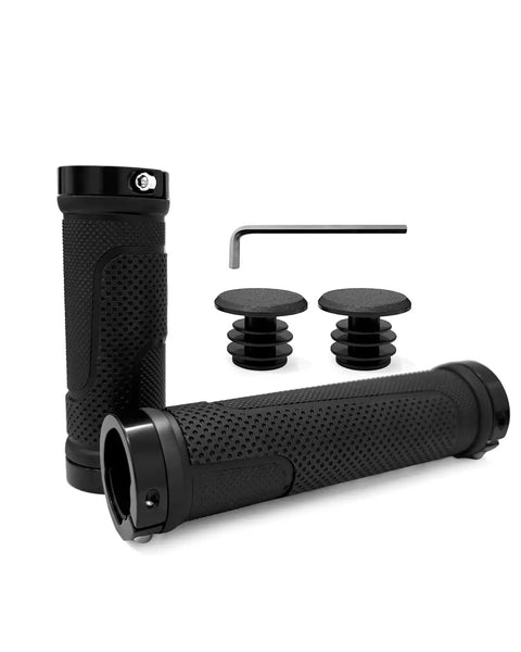 Non Slip Bike Handlebar Grips For Mountain BMX Beach Cruiser And Kids Bikes Replacement Rubber Ergonomic Hand Grips with caps