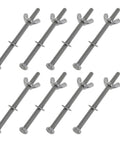 8 Piece Set M6x100mm Stainless Steel Mini Iron Flower Press Tool Kit With Wing Screws And Washers for DIY Enthusiasts