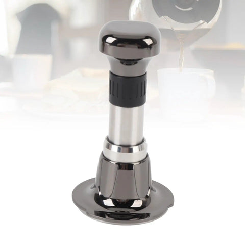 Premium Aluminum Alloy Coffee Tamper With Constant Force Hand Press, ergonomic tool with 2.3 inch grip for perfect espresso.
