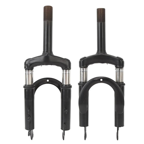 Hydraulic Suspension Fork For Electric Scooters, 14 Inch Front Shock Absorber with dual glossy black aluminum alloy construction