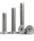 Pro Grade Ultra Thin 304 Stainless Steel Cross Head Bolts Set With M1.4 M1.6 M2 M2.5 M3 M4 M5 M6 M8 Sizes Low Profile Flat Head